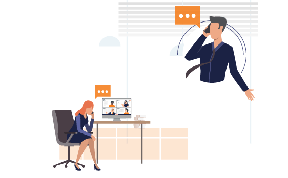 Illustration communication et collaboration